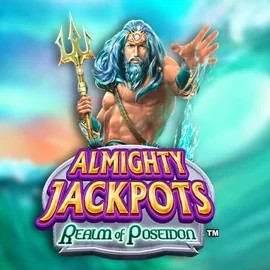 Almighty Jackpots – Realm of Poseidon by Novomatic, showcased at corgibets.eu – game logo