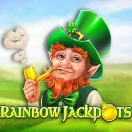 Rainbow Jackpots logo by Red Tiger Gaming at Corgibet Casino